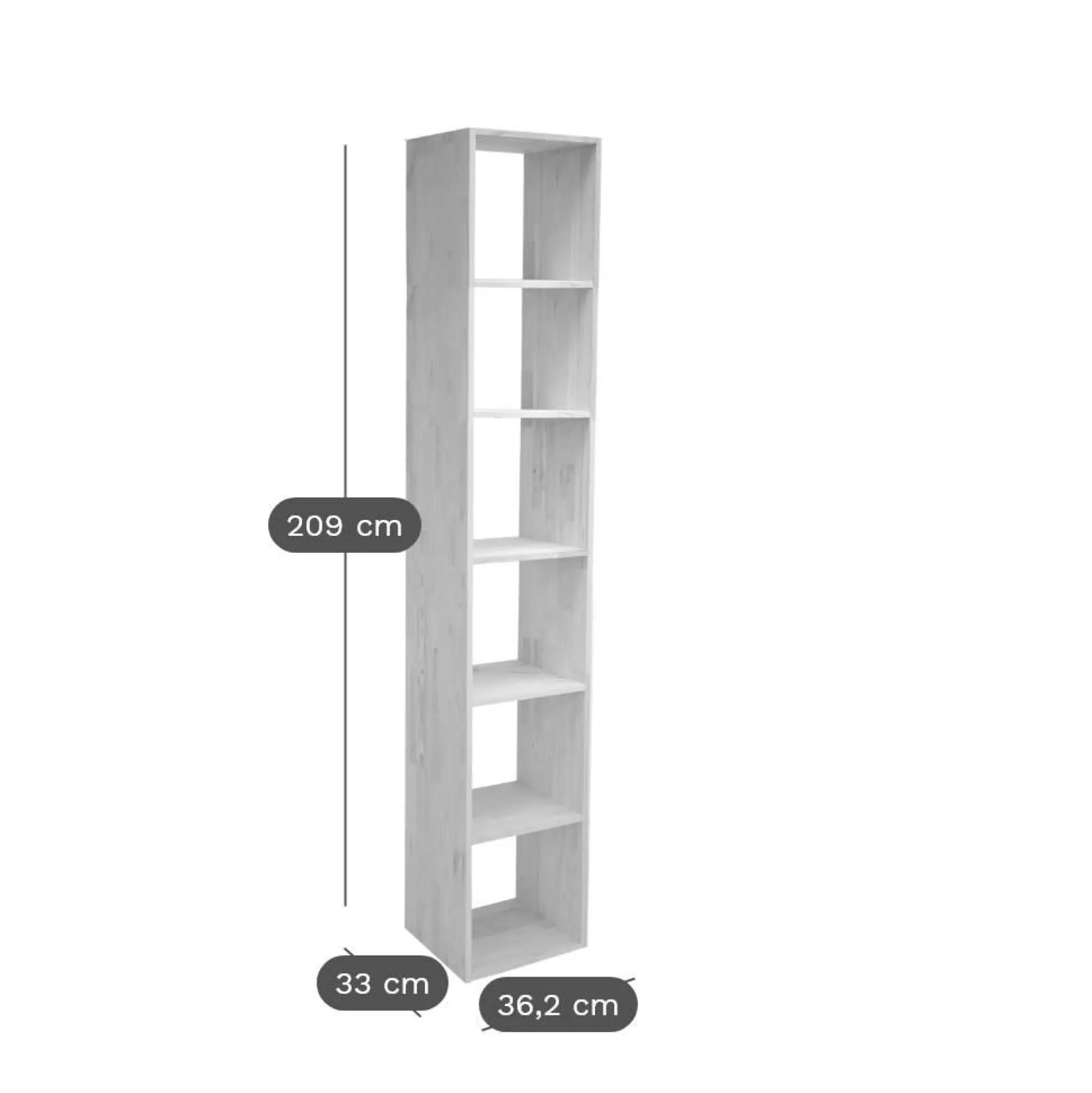 Camif Etagères>Etagère bois massif 6 cases Elio