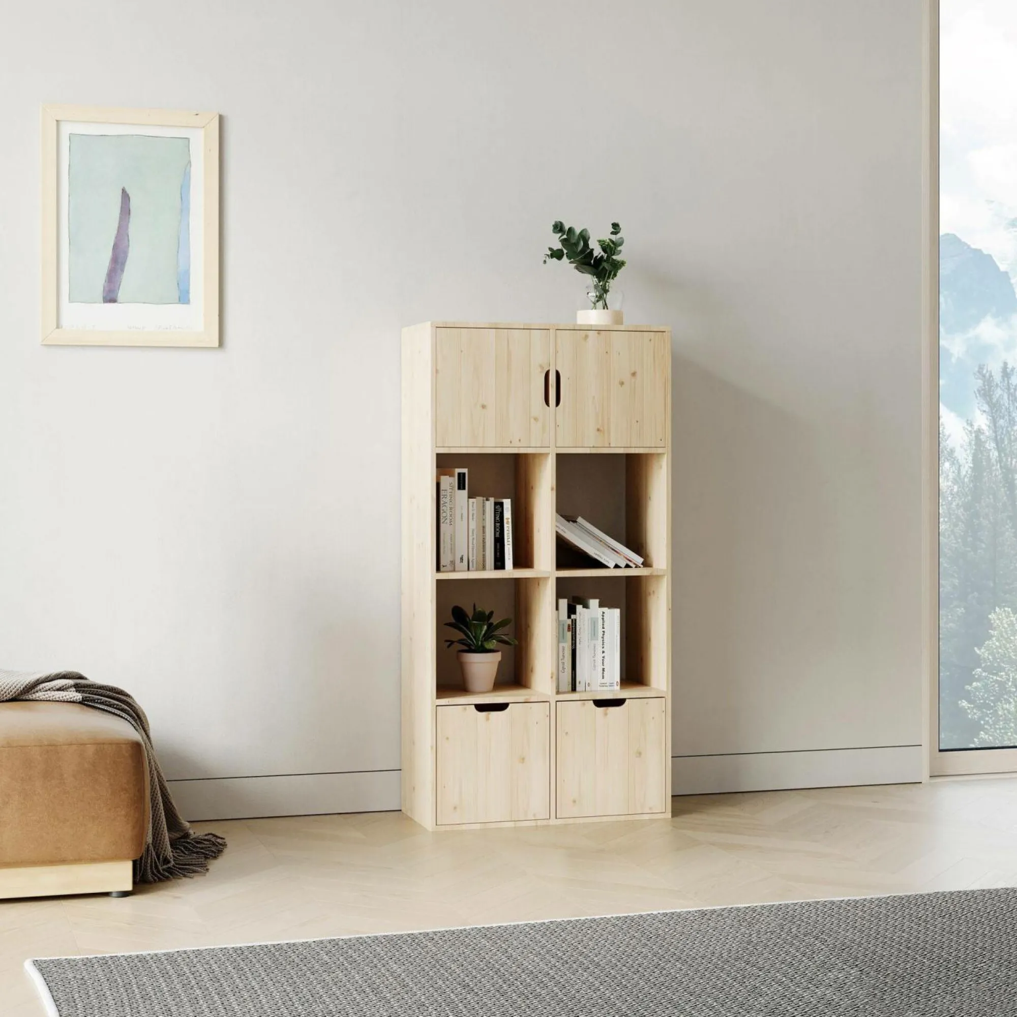 Camif Etagères>Etagère bois massif 4x2 cases Elio