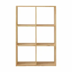 Camif Etagères>Etagère bois massif 2x3 cases Elio