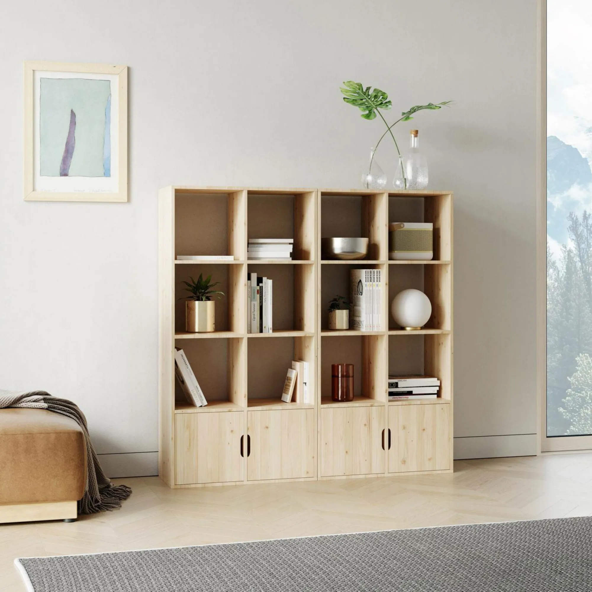 Camif Etagères>Etagère bois massif 4x4 cases Elio