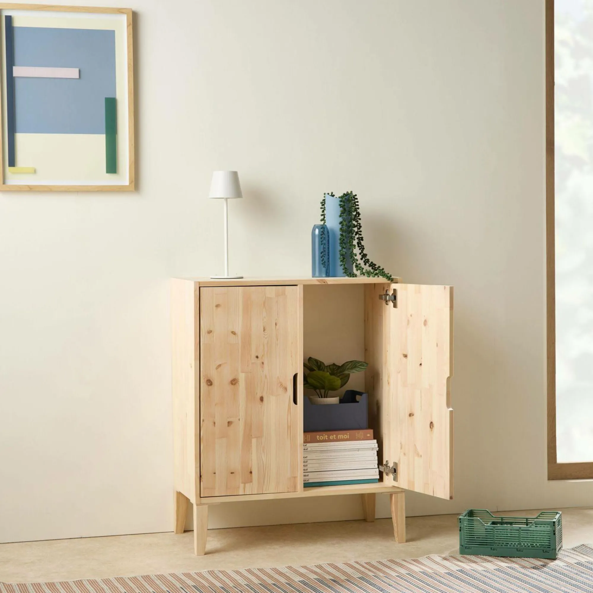 Camif Etagères>Etagère bois massif 2x2 cases Elio