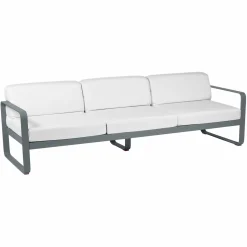 Camif Canapés Et Fauteuils De Jardin>FERMOB Canapé 3 Places Bellevie Blanc Grisé en Aluminium -