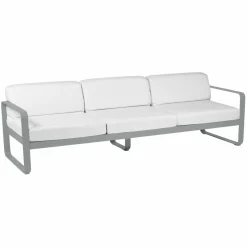 Camif Canapés Et Fauteuils De Jardin>FERMOB Canapé 3 Places Bellevie Blanc Grisé en Aluminium -