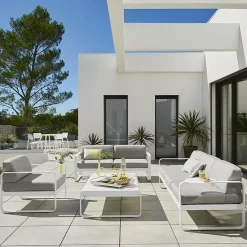 Camif Canapés Et Fauteuils De Jardin>FERMOB Canapé 2 Places Bellevie Gris Flanelle en Aluminium -