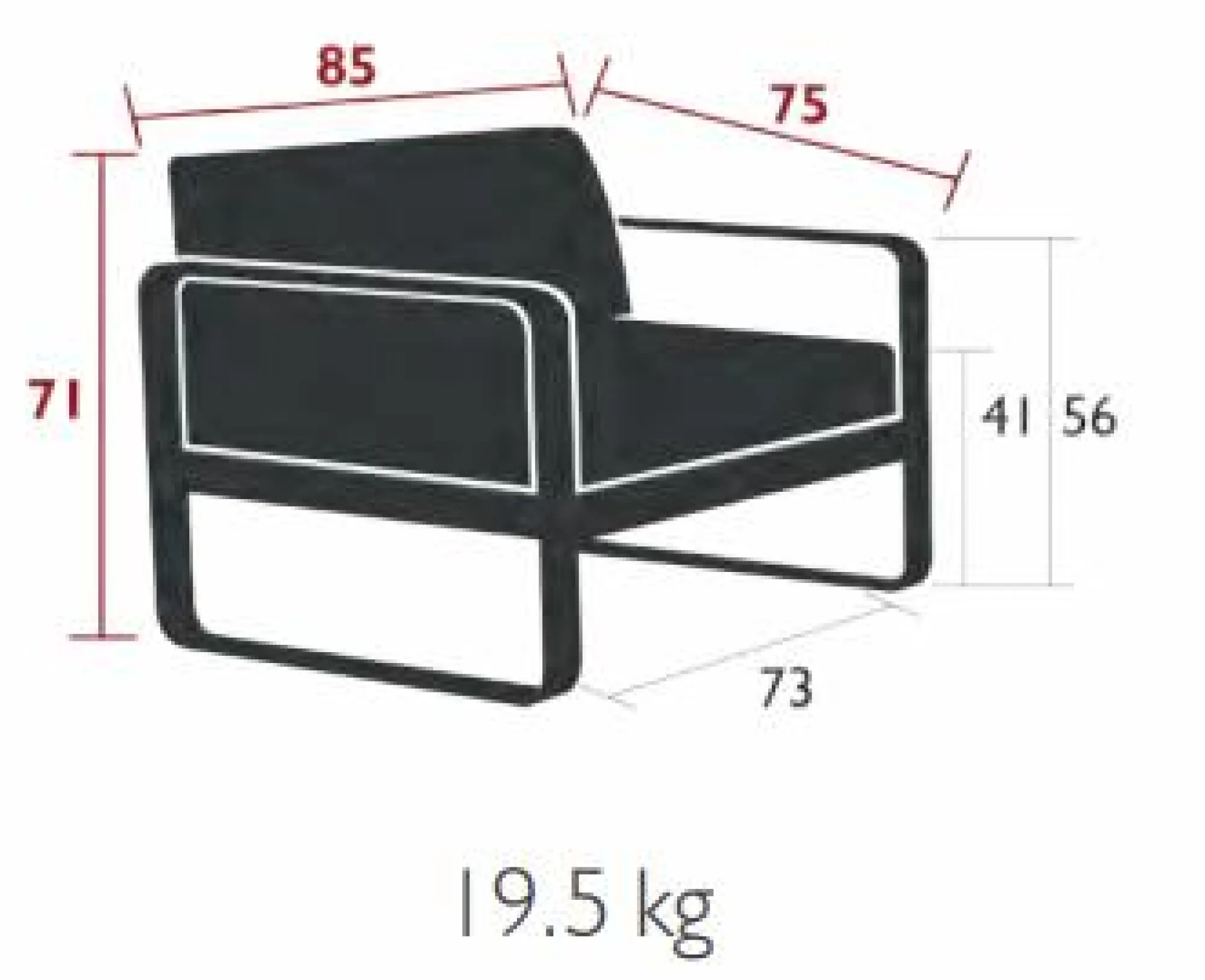 Camif Canapés Et Fauteuils De Jardin>FERMOB Fauteuil Bellevie Blanc Grisé en Aluminium -