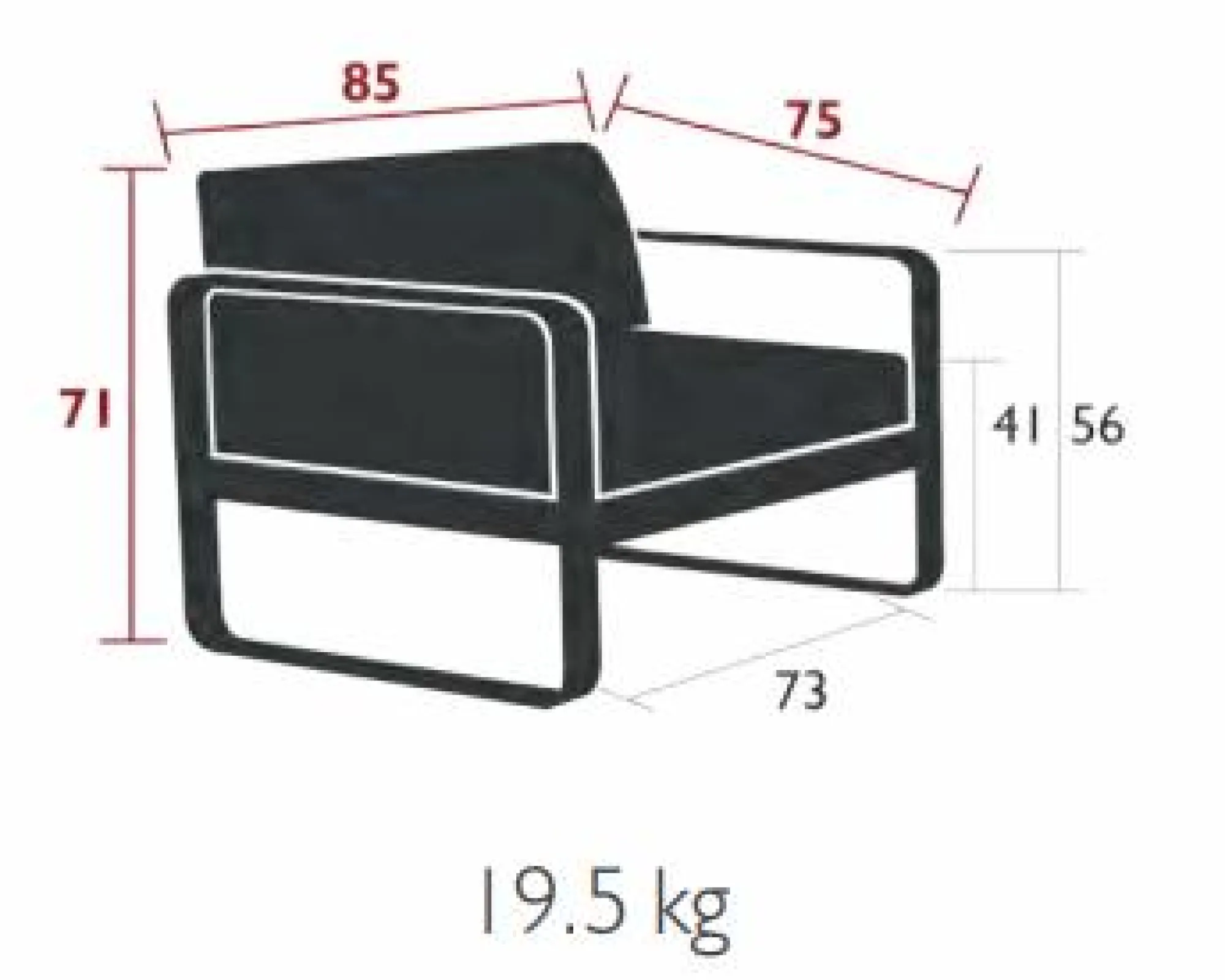 Camif Canapés Et Fauteuils De Jardin>FERMOB Fauteuil Bellevie Gris Flanelle en Aluminium -