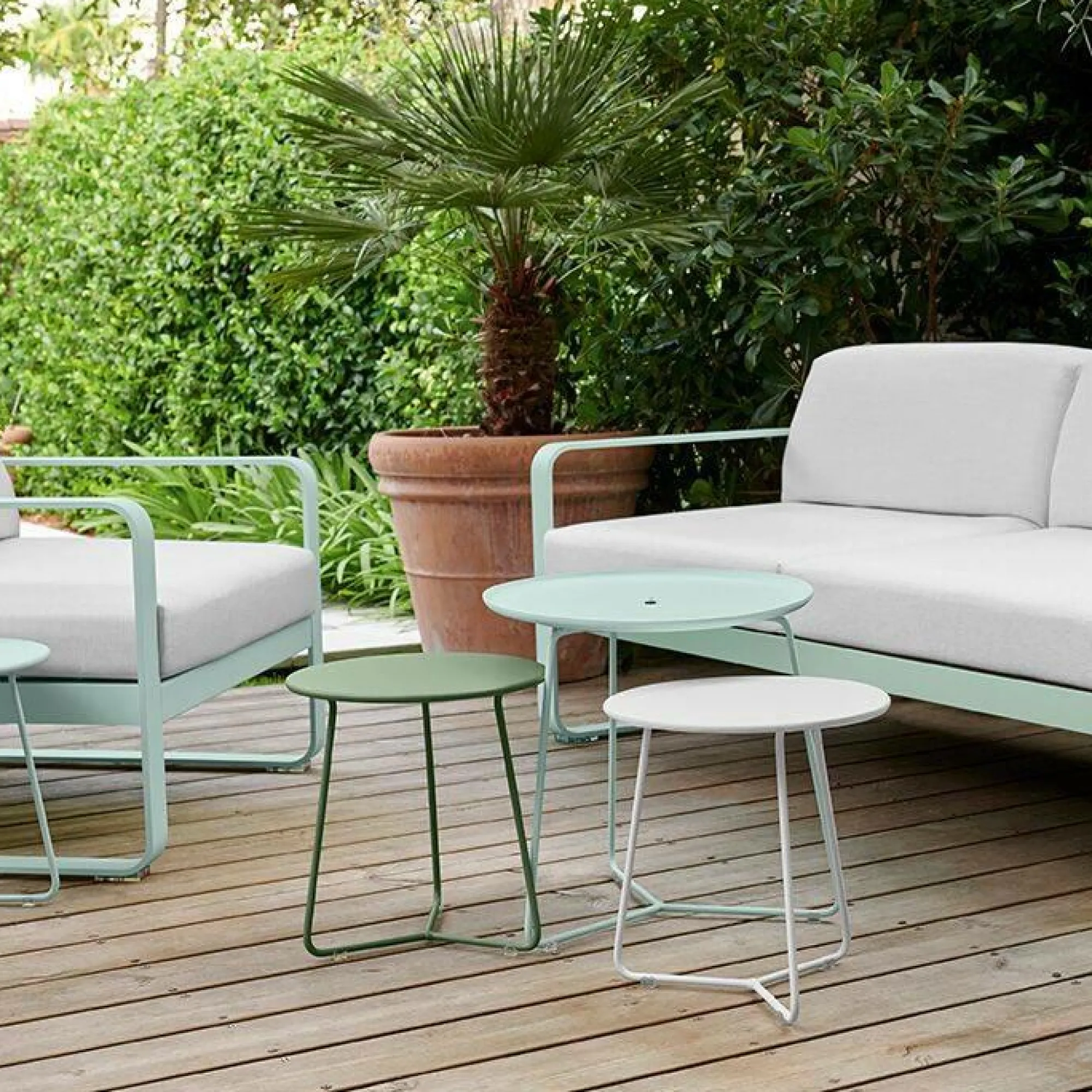 Camif Canapés Et Fauteuils De Jardin>FERMOB Fauteuil Bellevie Blanc Grisé en Aluminium -