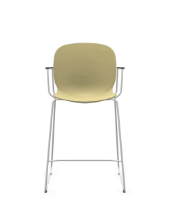 Camif Tabourets>FLOKK Chaise haute empilable avec accoudoirs et pieds luge acier Noor 6090 -