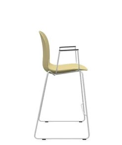 Camif Tabourets>FLOKK Chaise haute empilable avec accoudoirs et pieds luge acier Noor 6090 -