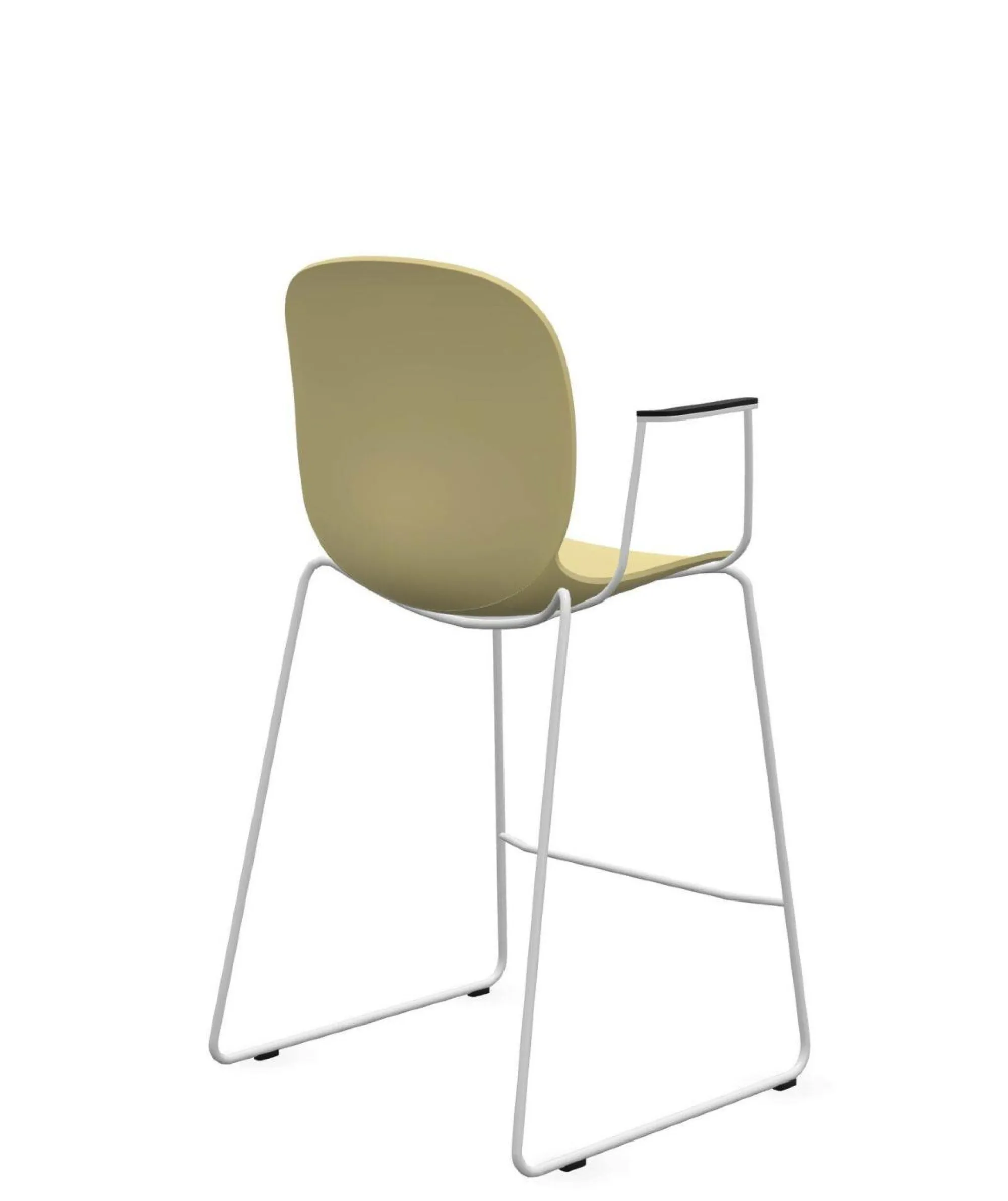 Camif Tabourets>FLOKK Chaise haute empilable avec accoudoirs et pieds luge acier Noor 6090 -