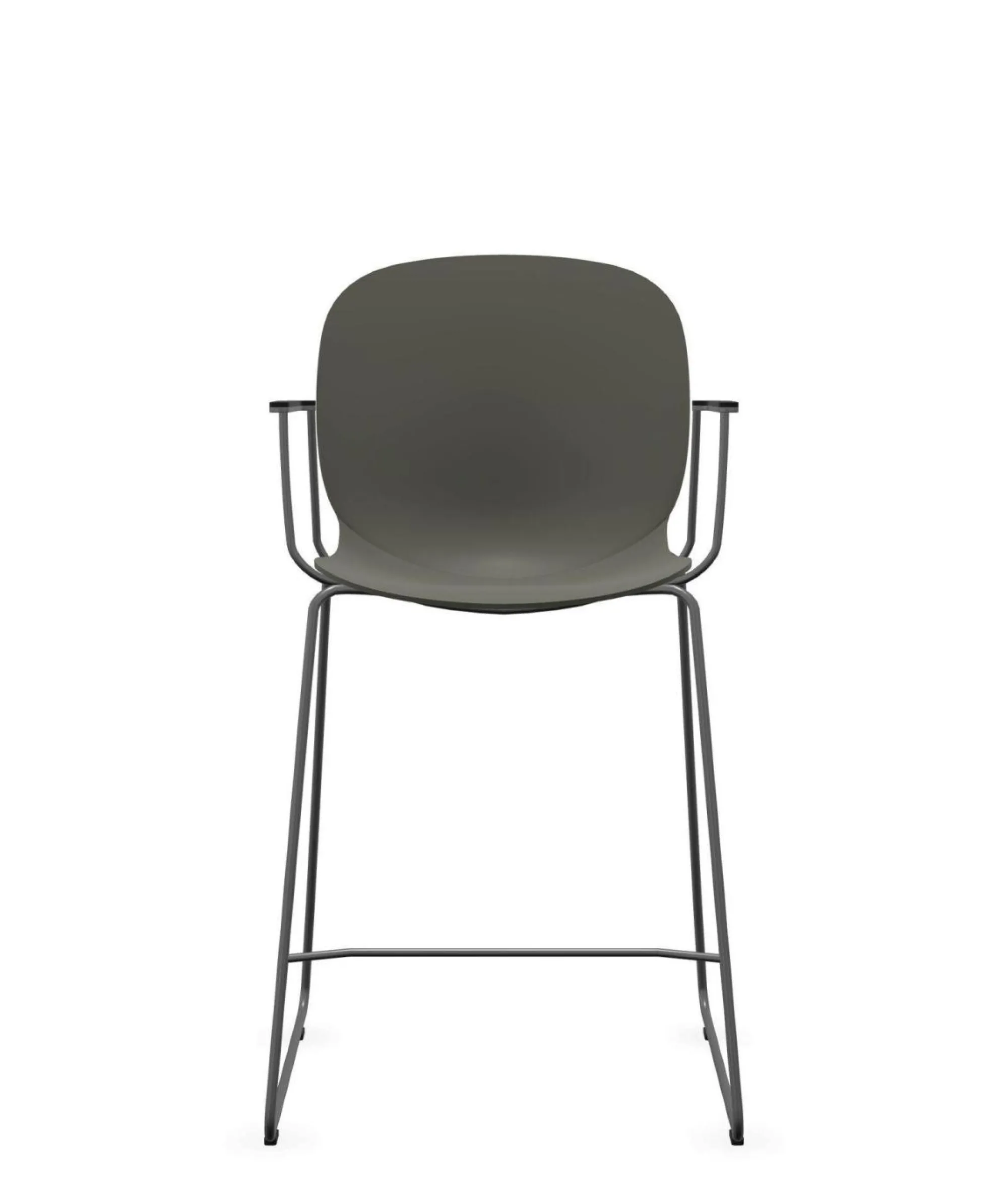 Camif Tabourets>FLOKK Chaise haute empilable avec accoudoirs et pieds luge acier Noor 6090 -