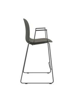 Camif Tabourets>FLOKK Chaise haute empilable avec accoudoirs et pieds luge acier Noor 6090 -