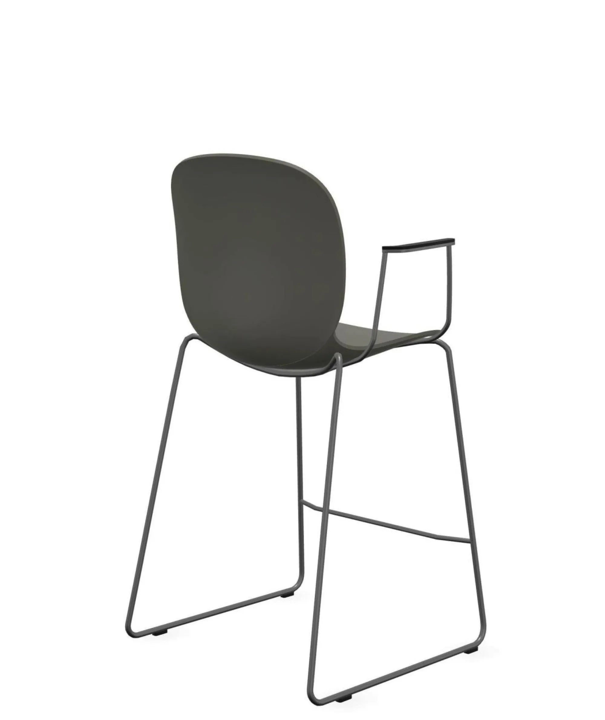 Camif Tabourets>FLOKK Chaise haute empilable avec accoudoirs et pieds luge acier Noor 6090 -