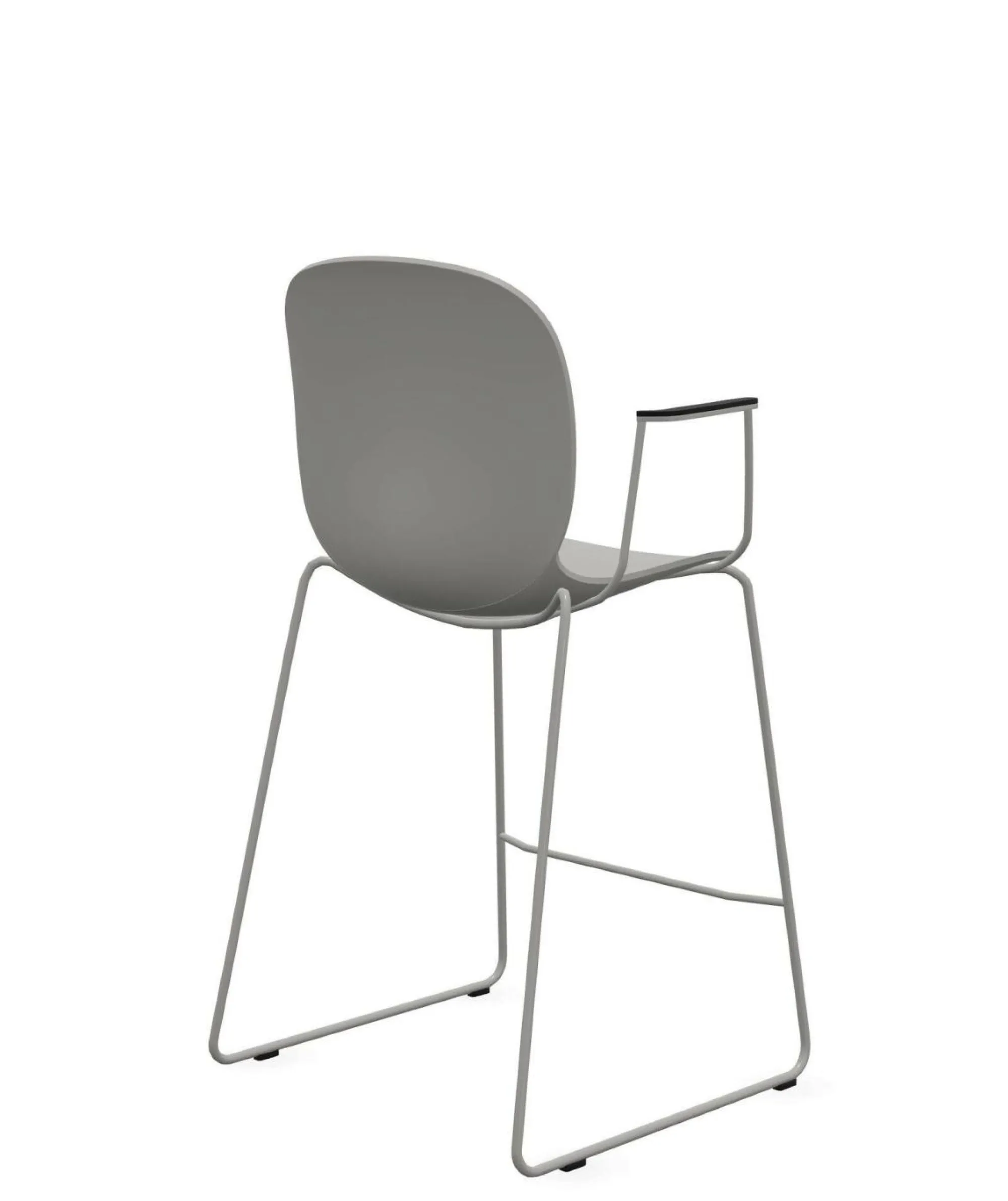 Camif Tabourets>FLOKK Chaise haute empilable avec accoudoirs et pieds luge acier Noor 6090 -