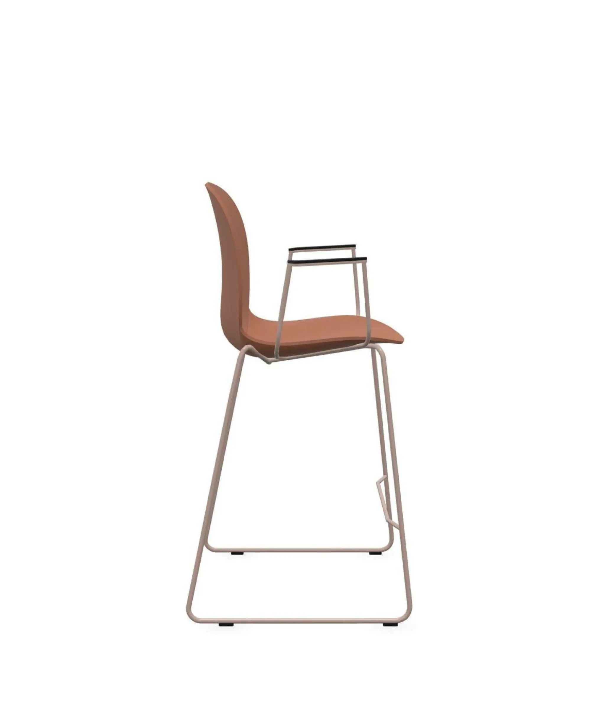 Camif Tabourets>FLOKK Chaise haute empilable avec accoudoirs et pieds luge acier Noor 6090 -