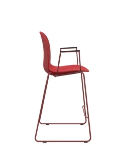 Camif Tabourets>FLOKK Chaise haute empilable avec accoudoirs et pieds luge acier Noor 6090 -