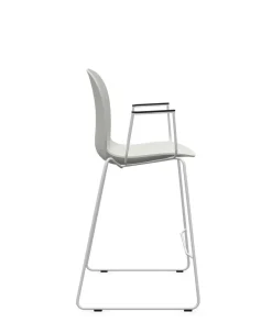 Camif Tabourets>FLOKK Chaise haute empilable avec accoudoirs et pieds luge acier Noor 6090 -