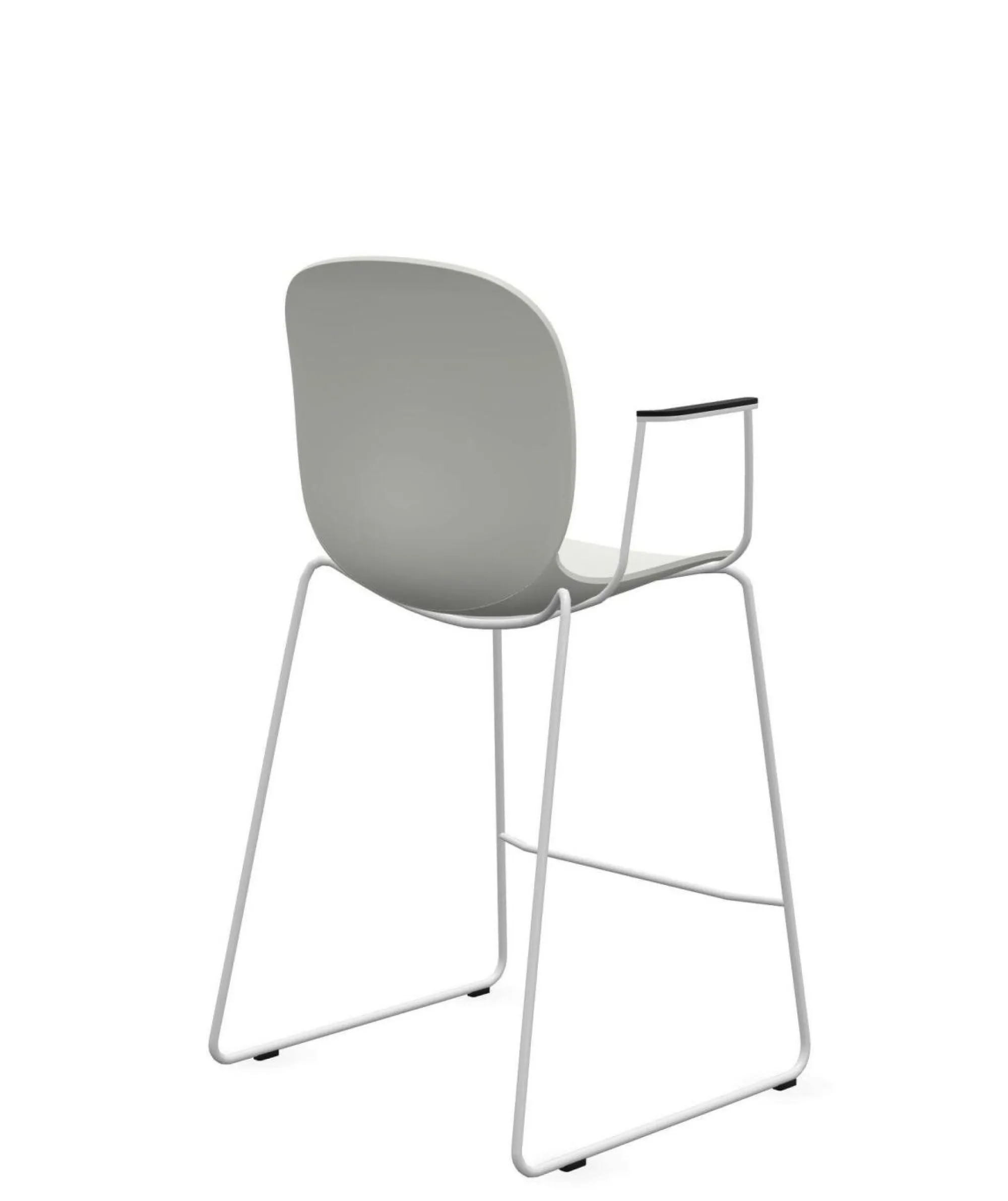 Camif Tabourets>FLOKK Chaise haute empilable avec accoudoirs et pieds luge acier Noor 6090 -