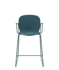 Camif Tabourets>FLOKK Chaise haute empilable avec accoudoirs et pieds luge acier Noor 6090 -