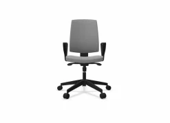 Camif Chaises De Bureau>FLOKK Fauteuil de bureau dossier capitonné et plastique noir avec accoudoirs fixes Raya 21S - - Roulettes pour sol dur