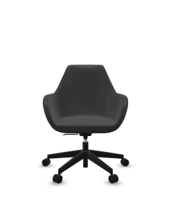 Camif Chaises De Bureau>FLOKK Fauteuil de bureau entièrement capitonné piétement 5 branches à roulettes FAN 10Z - - Roulettes pour sol dur