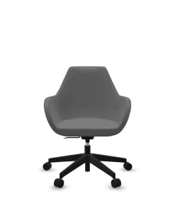 Camif Chaises De Bureau>FLOKK Fauteuil de bureau entièrement capitonné piétement 5 branches à roulettes FAN 10Z - - Roulettes pour sol dur