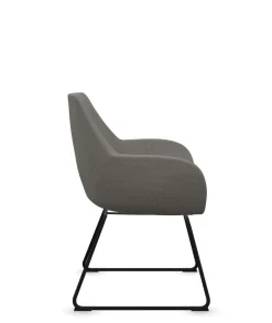 Camif Chaises De Bureau>FLOKK Fauteuil entièrement capitonné pieds luge Fan 10V -