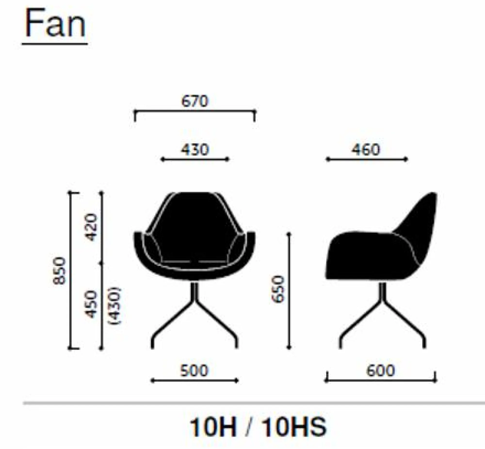 Camif Chaises De Bureau>FLOKK Fauteuil entièrement capitonné piètement 4 branches métal FAN 10H -
