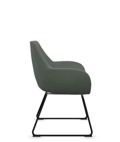 Camif Chaises De Bureau>FLOKK Fauteuil entièrement capitonné pieds luge Fan 10V -