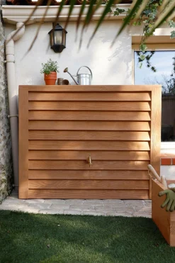 Camif Récupérateurs D'Eau>GARANTIA Kit Récupérateur d'Eau 350 L Woody Aspect Bois Clair