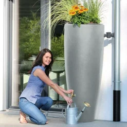 Camif Récupérateurs D'Eau>GARANTIA Kit Récupérateur d'Eau 300 L 2en1 Gris