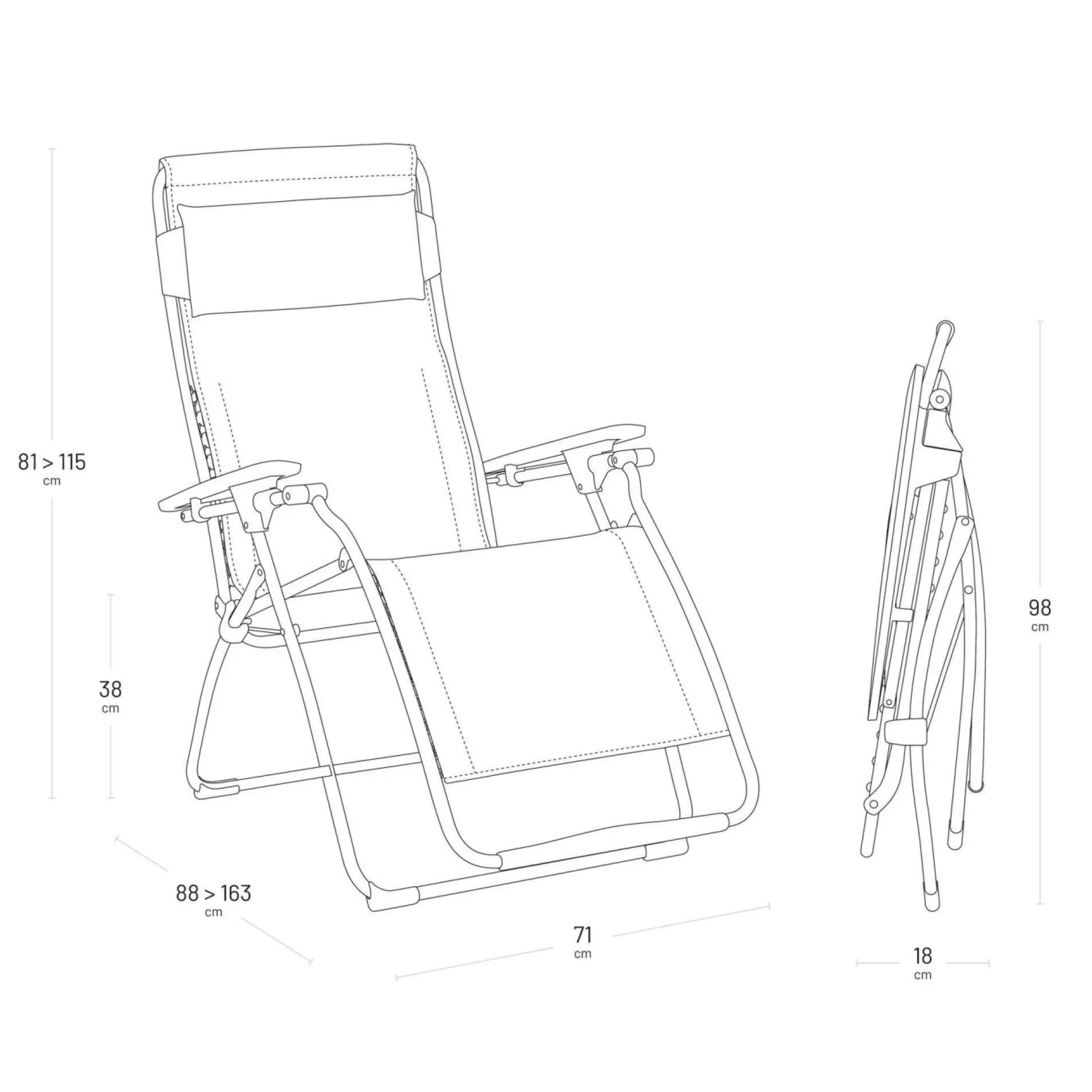 Camif Transats Et Relax>LAFUMA Fauteuil Relax Pliant Futura Batyline® Duo -
