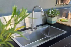 Camif Cuisines D'Extérieur>LE MARQUIER Cuisine d'Extérieur 3 Éléments avec Crédence en Acier -