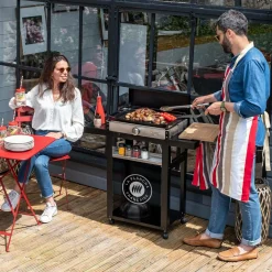 Camif Ensembles Planchas Et Dessertes>LE MARQUIER Ensemble Plancha et Chariot La Plancha Française Électrique Acier