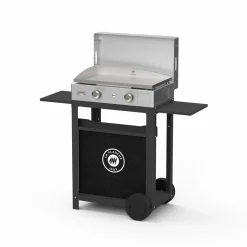 Camif Ensembles Planchas Et Dessertes>LE MARQUIER Ensemble Plancha, Chariot et Couvercle La Plancha Inox Gaz 260