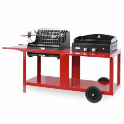 Camif Ensembles Planchas Et Dessertes|Barbecues>LE MARQUIER Ensemble plancha et barbecue sur chariot Mendy-Alde Baia -