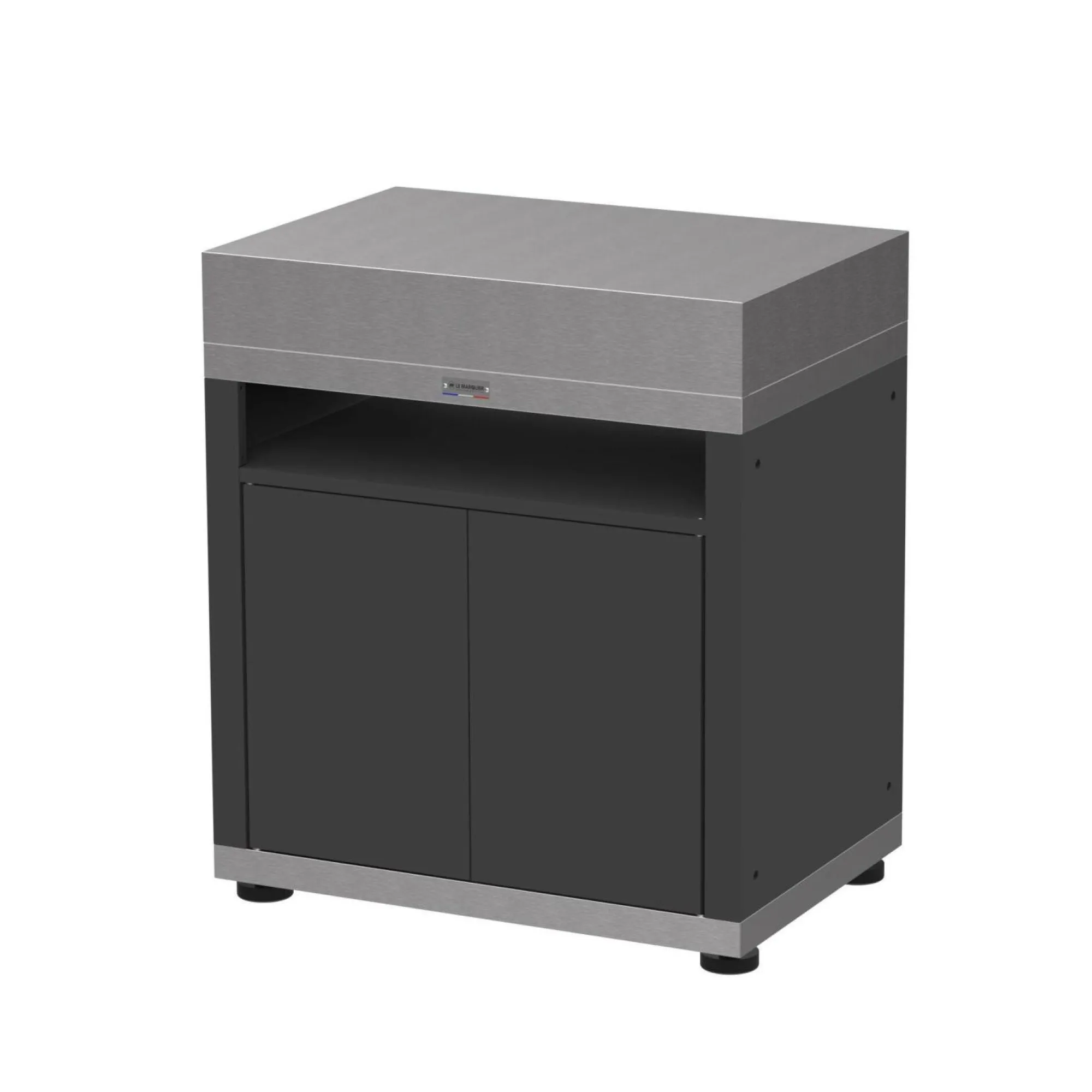 Camif Cuisines D'Extérieur>LE MARQUIER Meuble Tablette pour Cuisine d'Extérieur 80 x 55 cm en Acier Noir -