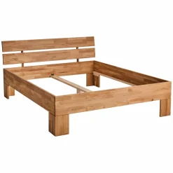 Camif Lits Avec Rangement|Lits Avec Rangement>Lit avec tête de lit et rangement en option chêne massif Charly - 160 x 200 cm