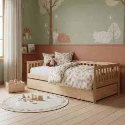 Enfant Camif Chambres Enfant|Chambres Enfant>Lit bois massif avec tiroir de rangement en option Emile -