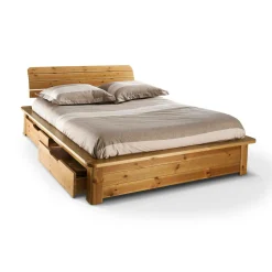 Camif Lits Avec Rangement|Lits Avec Rangement>Lit rangement bois massif Tania - 140 x 190 cm