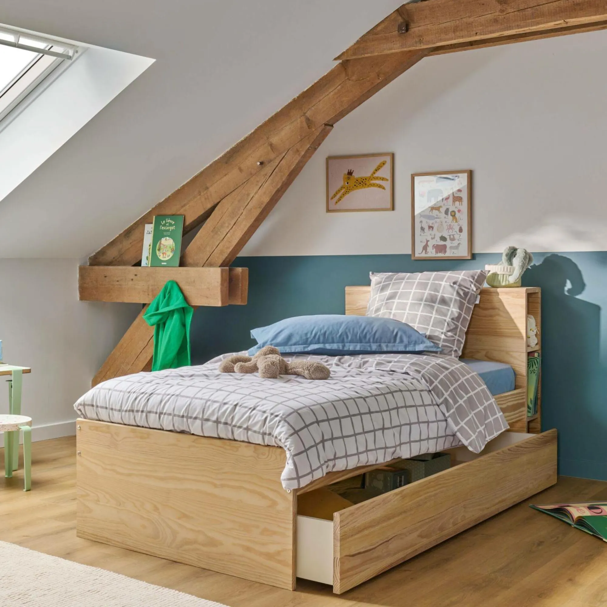 Enfant Camif Chambres Enfant|Chambres Enfant>Lit rangement bois massif Sebastian -