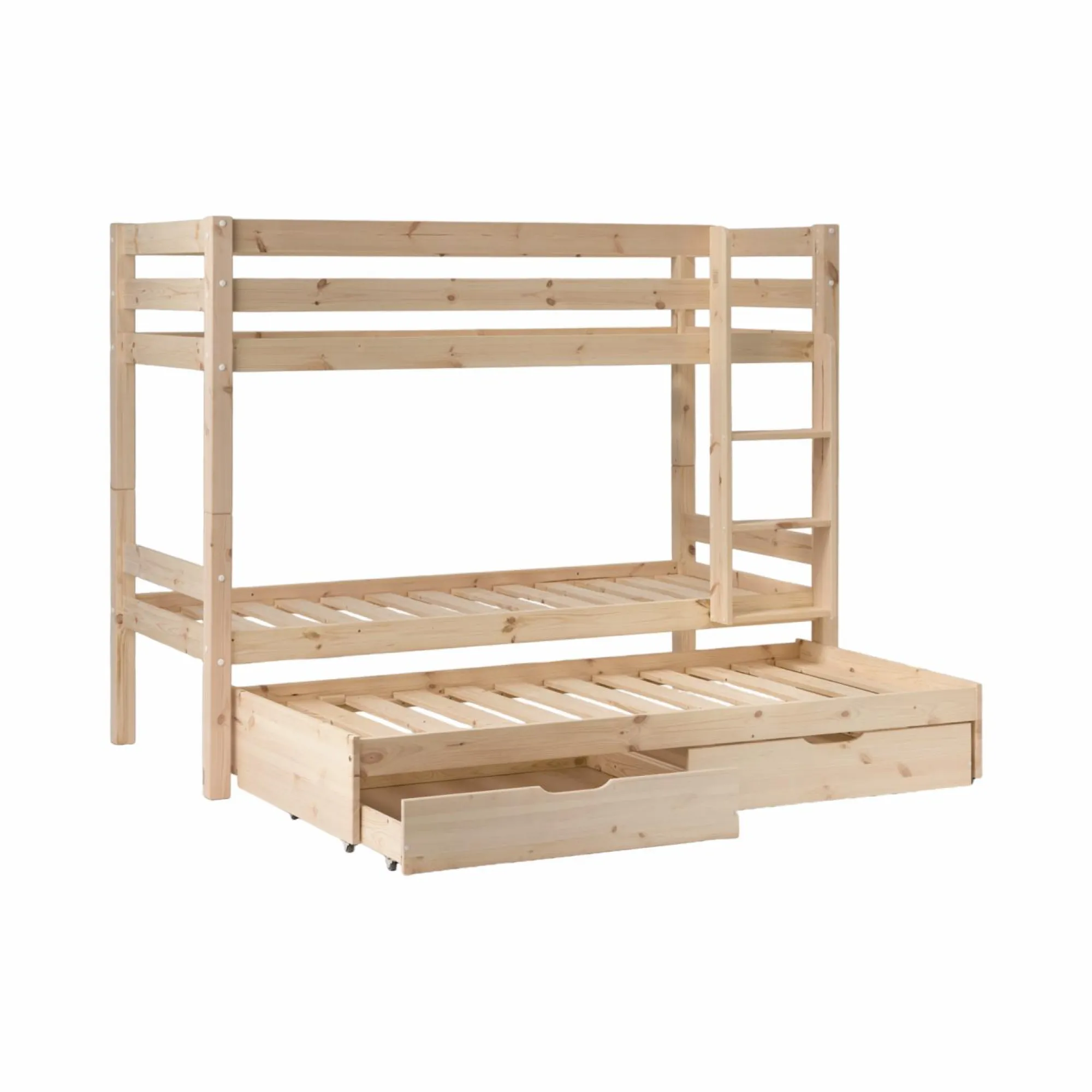 Enfant Camif Chambres Enfant|Chambres Enfant>Lits superposés gigognes 2 tiroirs bois massif Everest