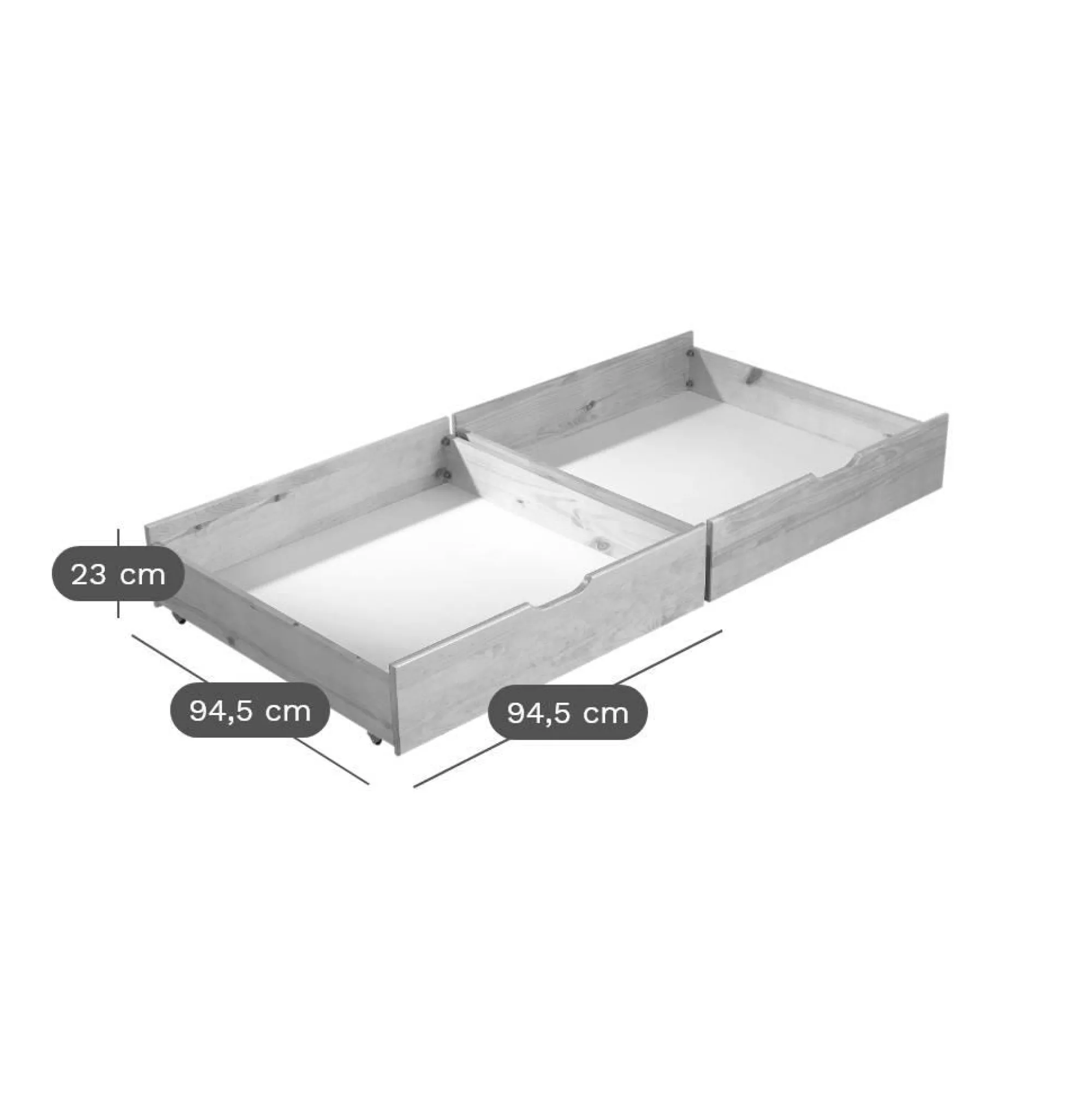 Enfant Camif Chambres Enfant|Chambres Enfant>Lits superposés séparables Iris+ lot de 2 tiroirs -