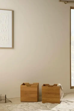 Camif Meubles D'Entrée>Lot de 2 cubes de rangement bois massif Cyriel -