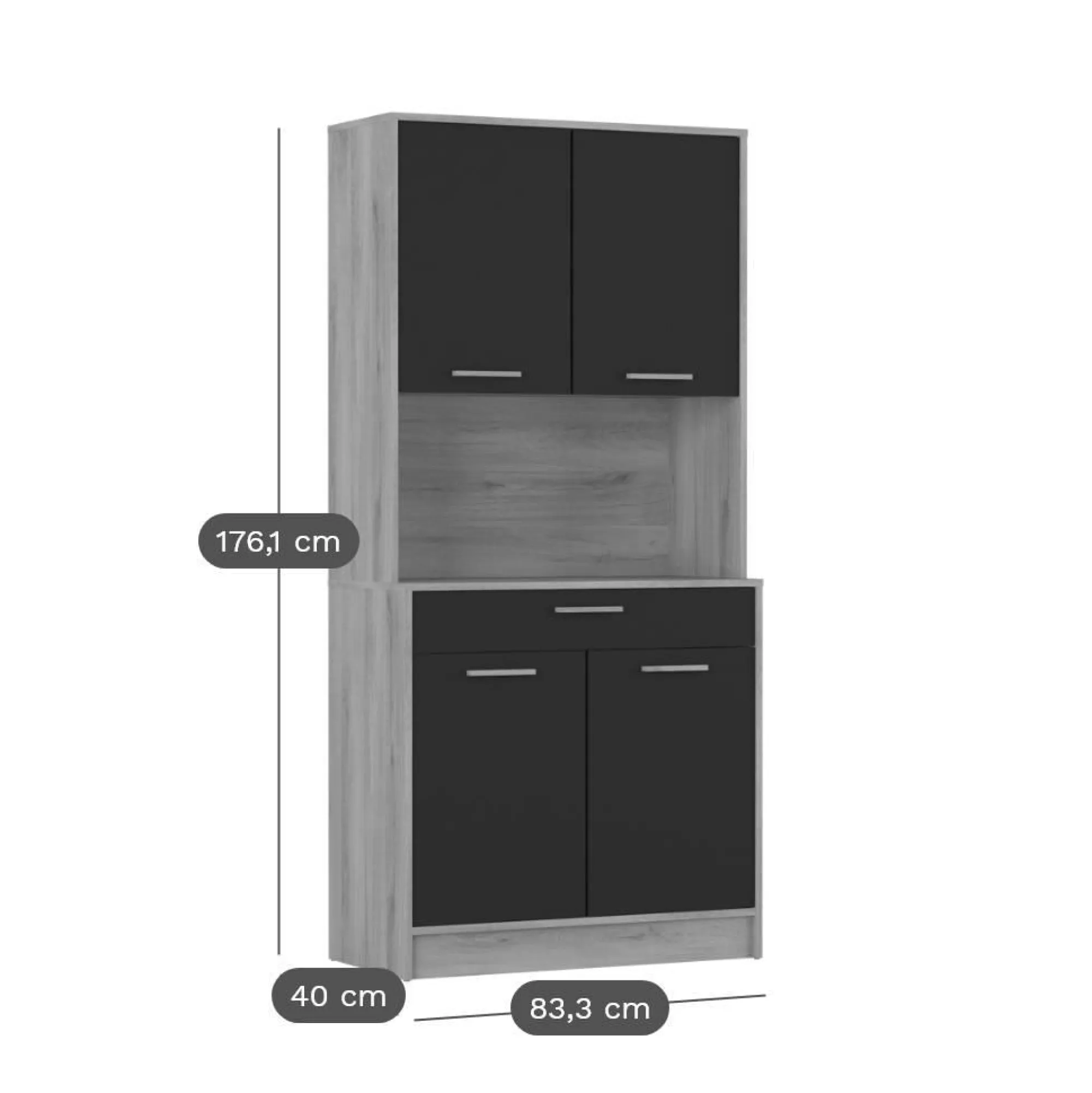 Camif Meubles Vitrines|Meubles De Rangement Cuisine>Meuble de rangement haut Dalia