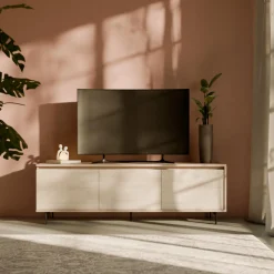 Camif Meubles Tv>Meuble TV 3 portes décor bois Gustavo -