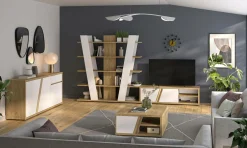 Camif Meubles Tv>Meuble TV décor bois et blanc 2 portes Gustave
