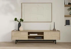 Camif Meubles Tv>Meuble TV décor bois pieds métal 2 portes Mila