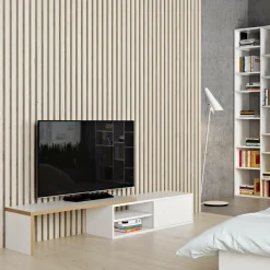 Camif Meubles Tv>Meuble TV Torre - - Placage bois véritable