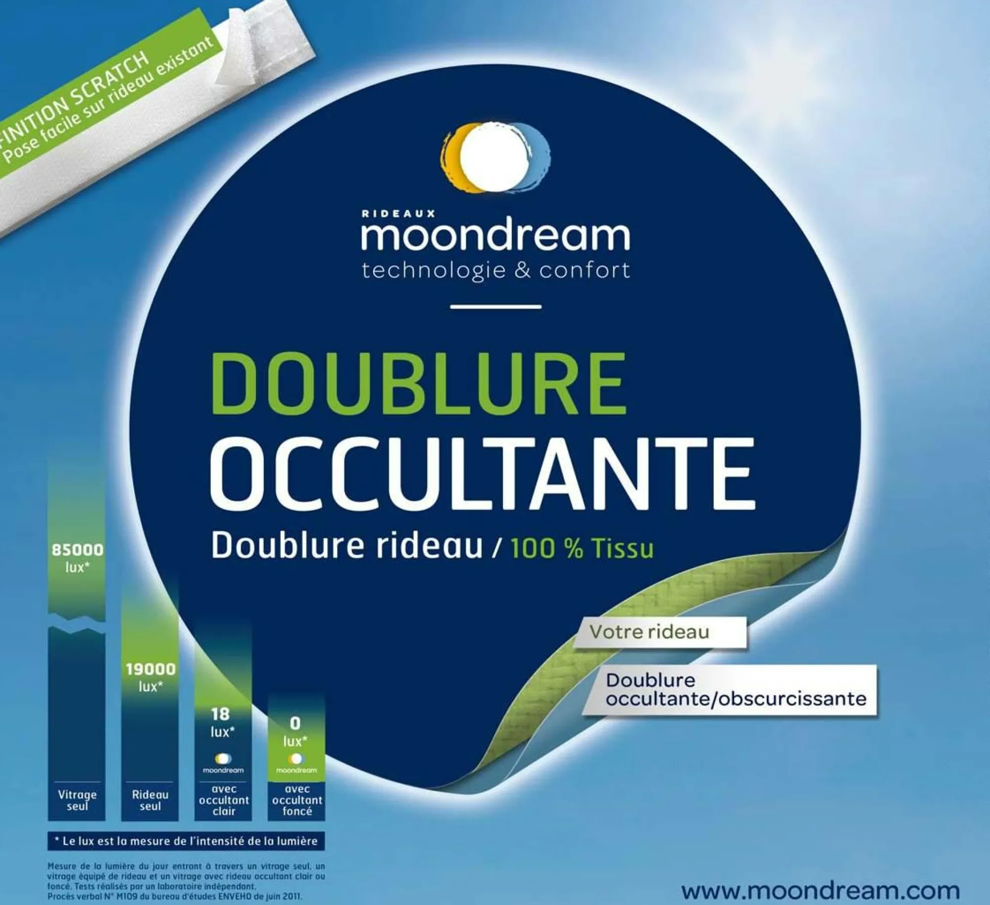 Camif Rideaux Et Voilage|Rideaux Et Voilage>MOONDREAM Doublure occultante universelle pour rideau